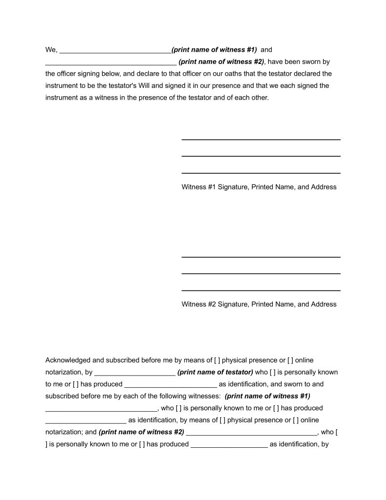 Free fillable Florida Simple W&T page 8